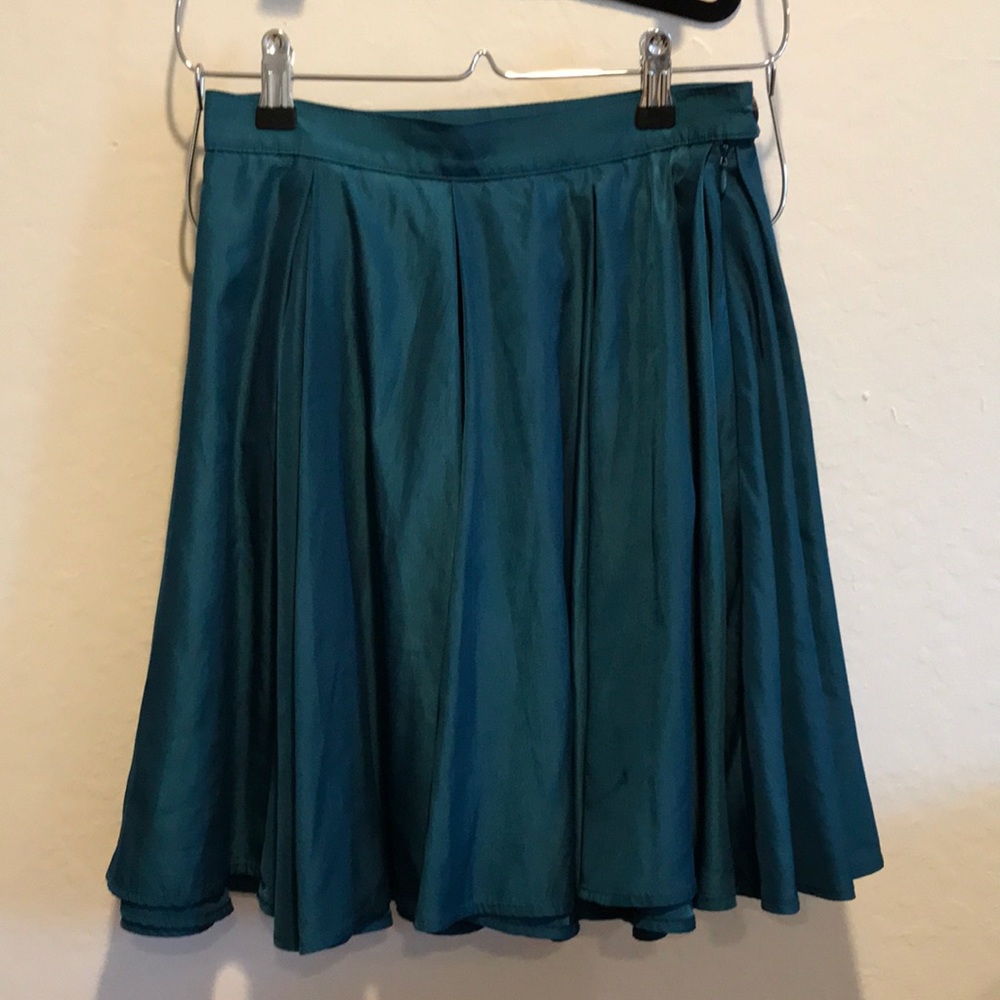 American apparel teal skater skirt